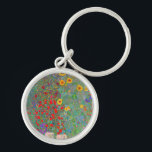 Gustav Klimt's Farm Garden with Sunflowers  Key Ring<br><div class="desc">Gustav Klimt's Farm Garden with Sunflowers  keychain.</div>