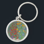 Gustav Klimt's Farm Garden with Sunflowers  Key Ring<br><div class="desc">Gustav Klimt's Farm Garden with Sunflowers  keychain.</div>
