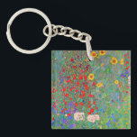 Gustav Klimt's Farm Garden with Sunflowers   Key Ring<br><div class="desc">Gustav Klimt's Farm Garden with Sunflowers  Keychain.</div>
