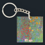 Gustav Klimt's Farm Garden with Sunflowers   Key Ring<br><div class="desc">Gustav Klimt's Farm Garden with Sunflowers   keychain.</div>