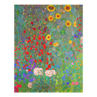 Gustav Klimt's Farm Garden with Sunflowers