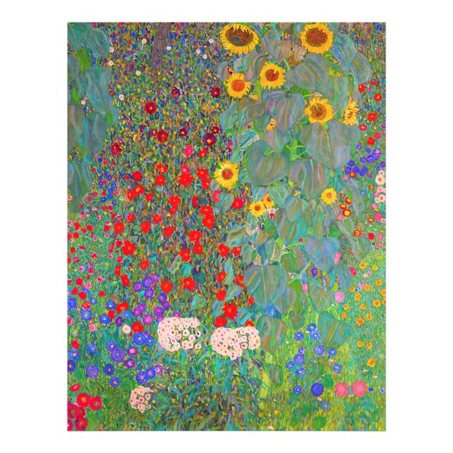 Gustav Klimt's Farm Garden with Sunflowers  Photo Print (Front)