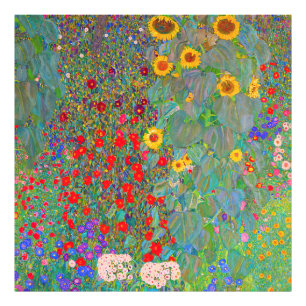 Gustav Klimt's Farm Garden with Sunflowers  Photo Print