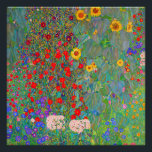 Gustav Klimt's Farm Garden with Sunflowers  Poster<br><div class="desc">Gustav Klimt's Farm Garden with Sunflowers  Poster.</div>
