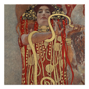 Gustav Klimt's Hygieia famous painting.  Poster