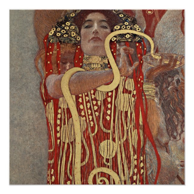 Gustav Klimt's Hygieia famous painting.  Poster (Front)