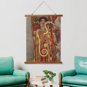 Gustav Klimt's  Hygieia fine art Hanging Tapestry