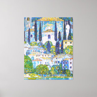Gustav Klimt's Kirche in Cassone painting   Canvas Print