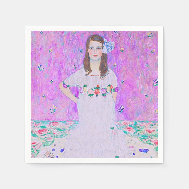 Gustav Klimt's Mäda Primavesi paintng   Napkin (Front)