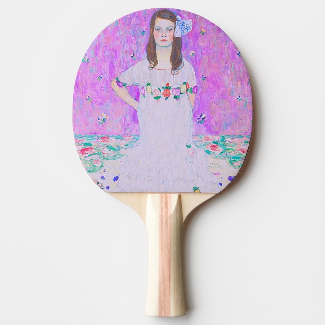 Gustav Klimt's Mäda Primavesi paintng  Ping Pong Paddle (Front)