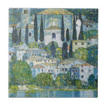 Gustav Klimt's Masterpiece Kirche in Cassone Tile<br><div class="desc">Immerse yourself in the enchanting beauty of Gustav Klimt’s Kirche in Cassone, now digitally enhanced to bring the vibrant details of this famous painting to life on a premium ceramic tile. This timeless masterpiece, with its soft blues, gold hues, and serene landscape, transforms any space into a sanctuary of artistic...</div>