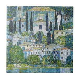  Gustav Klimt's Masterpiece Kirche in Cassone Tile