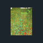 Gustav Klimt's Mohnfeld (1907) famous painting.    Canvas Print<br><div class="desc">Gustav Klimt's Mohnfeld (1907) famous painting.  Canvas Print.</div>