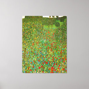 Gustav Klimt's Mohnfeld (1907) famous painting.    Canvas Print