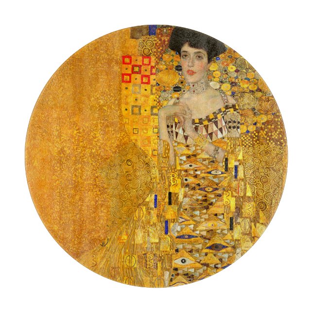 Gustav Klimt's Portrait of Adele Bloch-Bauer I  Cutting Board (Front)