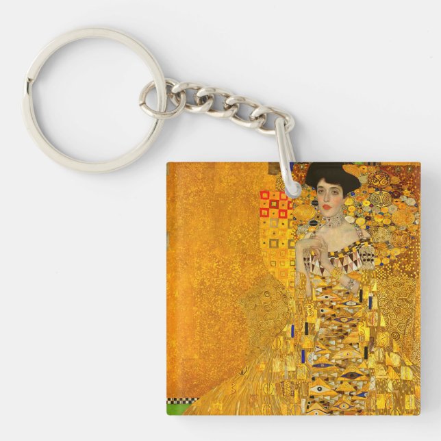 Gustav Klimt's Portrait of Adele Bloch-Bauer I Key Ring (Front)