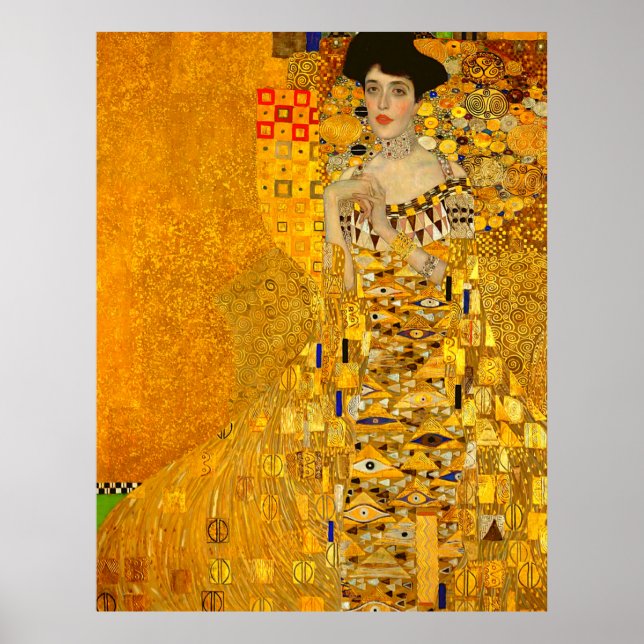 Gustav Klimt's Portrait of Adele Bloch-Bauer I Poster (Front)