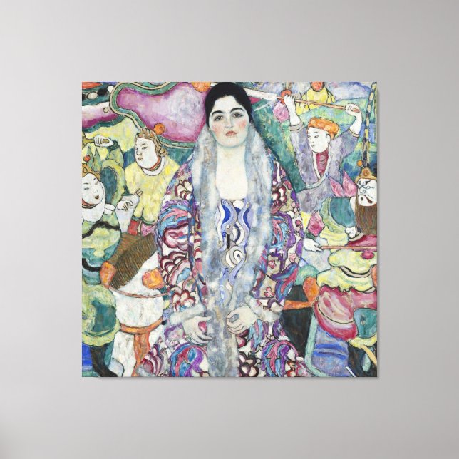 Gustav Klimt's Portrait of Friederike Maria    Canvas Print (Front)