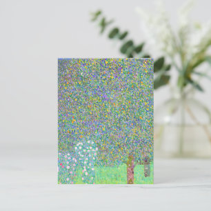 Gustav Klimt's Rosebushes under the Tree painting Postcard