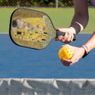 Gustav Klimt's The Kiss 1907–1908 Pickleball Paddle