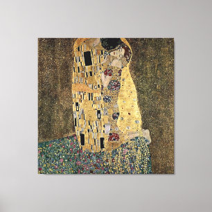 Gustav Klimt's The Kiss (circa 1908) Canvas Print