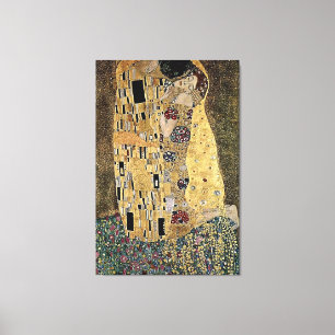 Gustav Klimt's The Kiss (circa 1908) Canvas Print