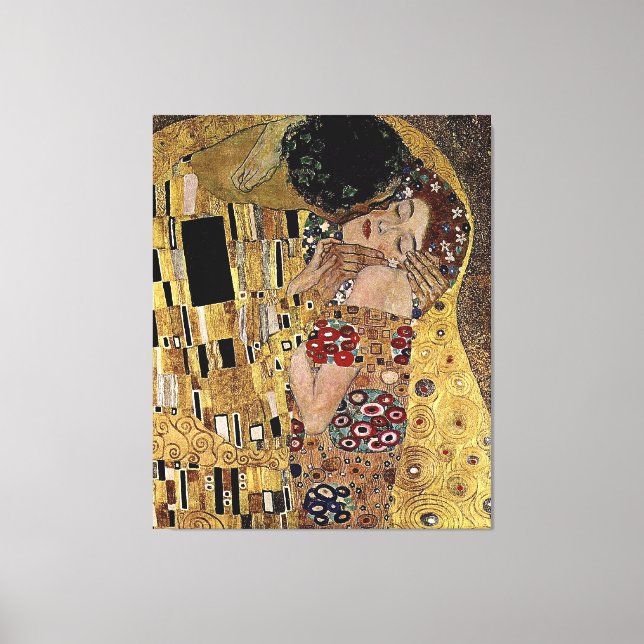Gustav Klimt's The Kiss Detail (circa 1908) Canvas Print (Front)