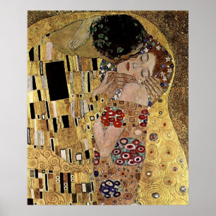 Gustav Klimt's The Kiss Detail (circa 1908) Poster