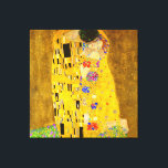 Gustav Klimt's The Kiss famous painting.    Canvas Print<br><div class="desc">Gustav Klimt's The Kiss famous painting. Canvas Print.
Famous Gustav Klimt painting.</div>