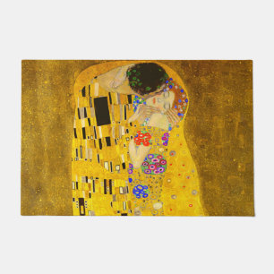 Gustav Klimt's The Kiss famous painting Doormat