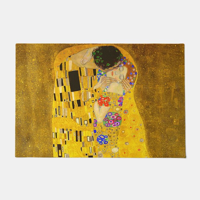 Gustav Klimt's The Kiss famous painting Doormat (Front)