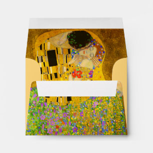 Gustav Klimt's The Kiss famous painting. Envelope