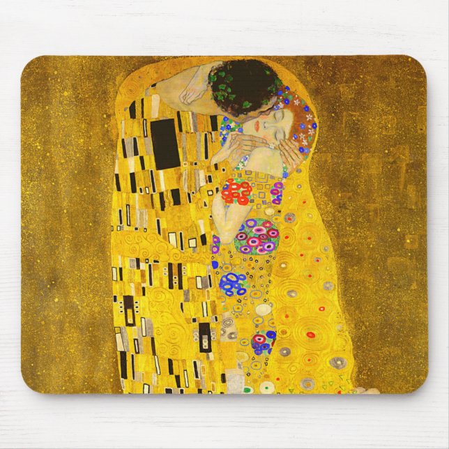 Gustav Klimt's The Kiss famous painting Mouse Mat (Front)