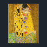 Gustav Klimt's The Kiss famous painting.  Postcard<br><div class="desc">Gustav Klimt's The Kiss famous painting. Postcard. Famous Gustav Klimt painting.</div>