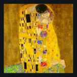Gustav Klimt's The Kiss famous painting.  Poster<br><div class="desc">Gustav Klimt's The Kiss famous painting. Poster 
Famous Gustav Klimt painting.</div>
