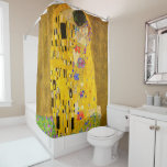 Gustav Klimt's The Kiss famous painting Shower Curtain<br><div class="desc">Gustav Klimt's The Kiss famous painting Shower Curtain.
Famous Gustav Klimt painting.</div>