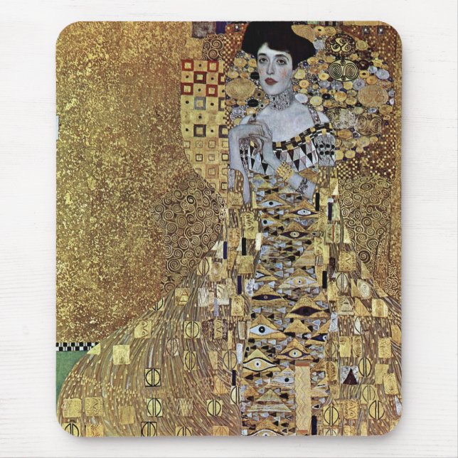 Gustav Klimt's The Lady in Gold, Adele Bloch-Bauer Mouse Mat (Front)