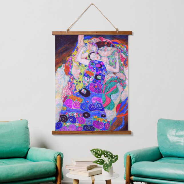 Gustav Klimt's The Virgin (1913) famous painting. Hanging Tapestry (Living Room)