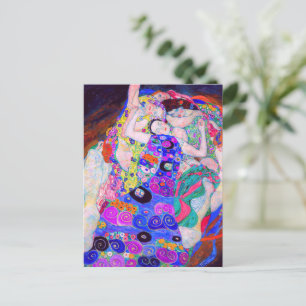 Gustav Klimt's The Virgin (1913) famous painting. Postcard