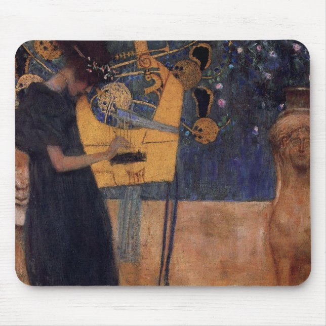 Gustav Kllimt Harp Music Mouse Pad (Front)