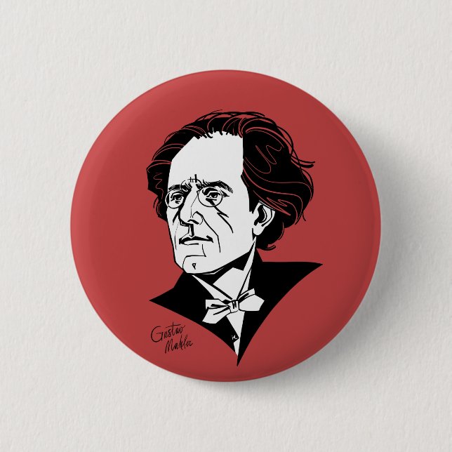 Gustav Mahler 6 Cm Round Badge (Front)