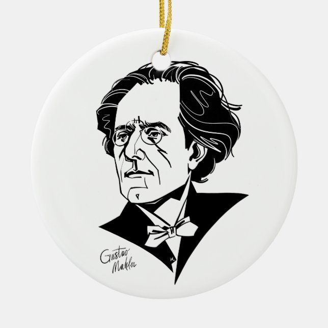 Gustav Mahler Ceramic Tree Decoration (Front)