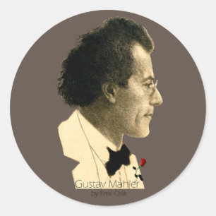 Gustav Mahler Classic Round Sticker
