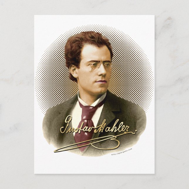 Gustav Mahler Signature Postcard (Front)