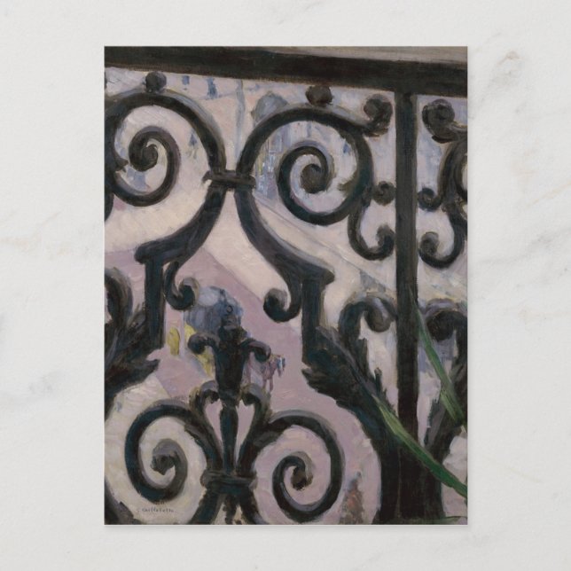 Gustave Cailebotte | View from a Balcony Postcard (Front)