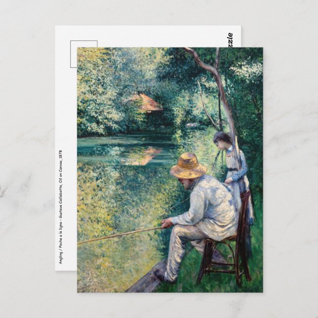 Gustave Caillebotte - Angling Postcard (Front/Back)