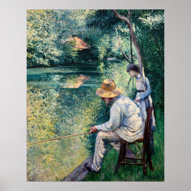 Gustave Caillebotte - Angling Poster (Front)