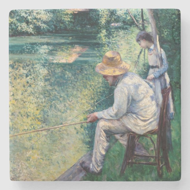 Gustave Caillebotte - Angling Stone Coaster (Front)