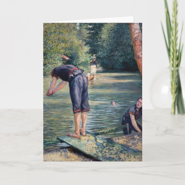 Gustave Caillebotte - Bathers, Bank of the Yerres Card (Front)