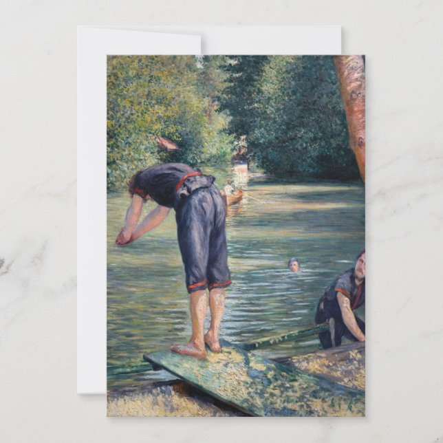 Gustave Caillebotte - Bathers, Bank of the Yerres Invitation (Front)